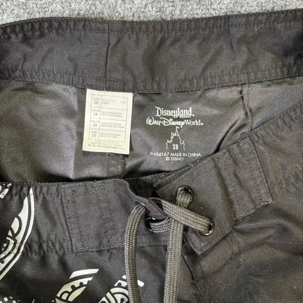 Disney Disneyland Walt‎ Disney World Mickey Mouse Black Board Shorts Men Size 28